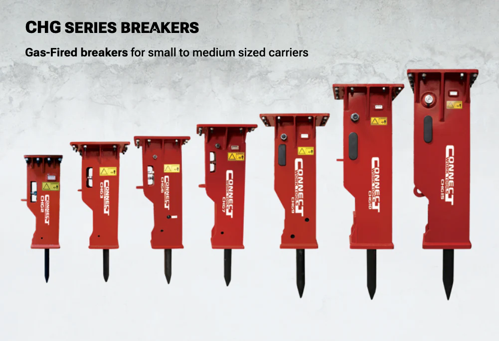 Connect Work Tools | CHG Series Hammer for Excavator | 2200 - 40000lbs - Image 10