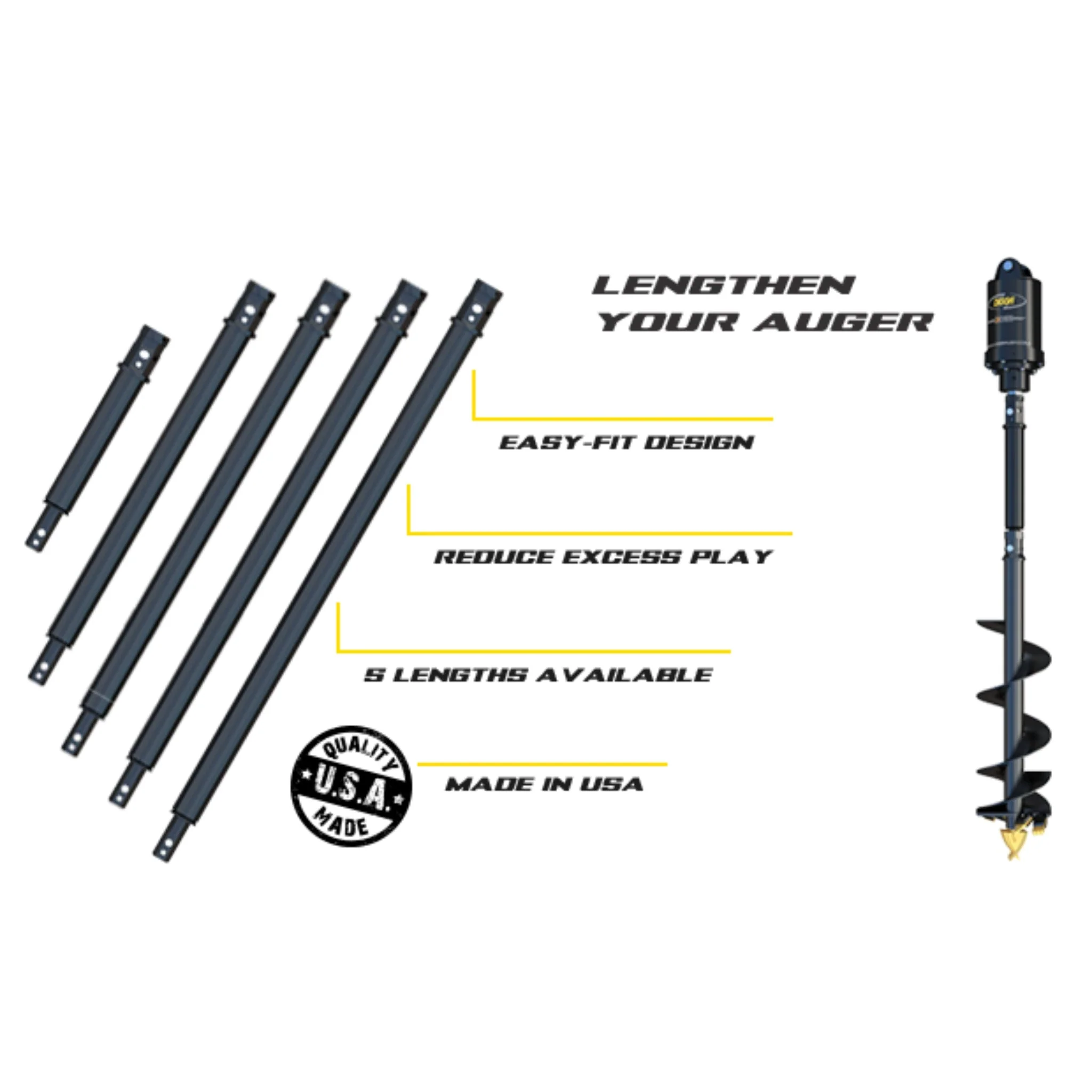 Digga X020 Auger Extension for 2" Hex Drives - Image 5