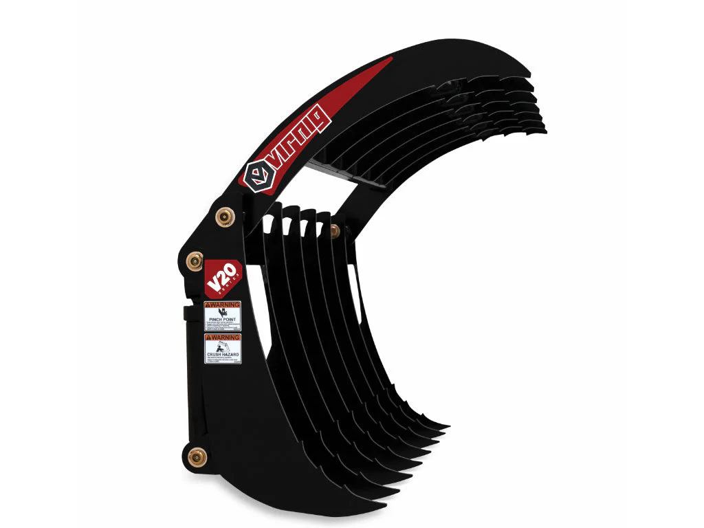 Virnig V20 Root Rake Grapple for Mini Skid Steer - Image 4
